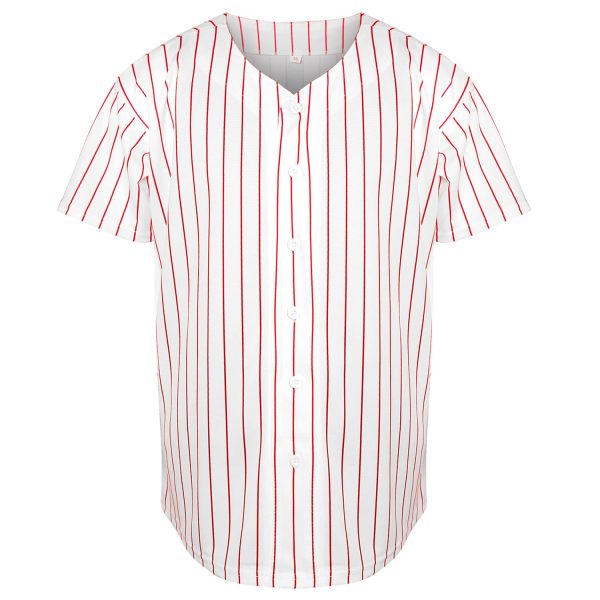 Blank Plain Hip Hop Hipster Baseball Jersey Button Down Shirts Sports Uniforms Men Women Jersey