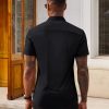 Stretch Dress Shirts for Men Short Sleeve Slim Fit Casual Button Down Shirts Muscle Fit Men's Dress Shirts