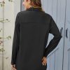 Women Oversized Button Down Shirts Boyfriend Long Sleeve Blouse Collared Tops