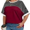 Womens Plus Size Tops Short Sleeve Summer T-Shirts Crewneck Loose Casual Tunic Blouse L - 5XL