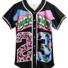 90s Clothing for Women,Unisex Hip Hop Outfit for Party,Bel Air Baseball Jersey,Short Sleeve Button Down Shirt