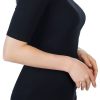 Women's Half Sleeve Square Neck Slim-Fit Tee Tops