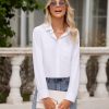 Button Down Shirts for Women Wrinkle Free Long Sleeve Shirts Dress Shirts Work Office Blouse Tops with Pocket