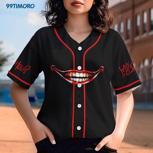Movie Character Jersey Shirts, Sports Baseball Short Sleeve Button Down Top, Film Themed