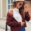 Womens Fashion Cropped Shackets Corduroy Button Down Crop Jackets Tops Long Sleeve Shirts Trendy 2025