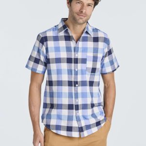 3 Pack: Men's Regular-Fit Short Sleeve Woven Button Down Shirt with Pocket (Available in Big & Tall)