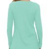 Women's Waffle Knit Tops Casual Long Sleeve Blouses Slim Fit Button Down V Neck Henley Shirt