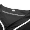 Womens Baseball Jersey Shirt Button Down Blank Softball Jersey Short Sleeve Hip Hop Active Hipster Shirts