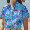 Mystical Mushroom Casual Hawaiian Shirt, Summer Mushroom Print Button Shirt, Birthday Gifts