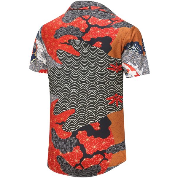 Funky Hawaiian Shirt for Men Palm Beach Shirts Tropical Vacation Clothes