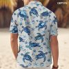 Casual Hawaiian Shirt for Summer, Ocean Animal Short Sleeve Button Down, Tropical Gifts for Summer and Birthdays