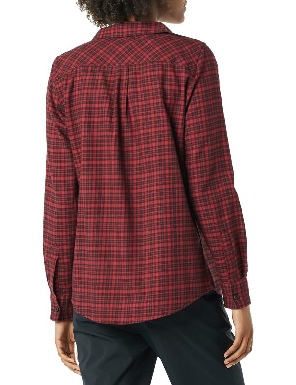 Women's Classic-Fit Long-Sleeve Lightweight Plaid Flannel Shirt