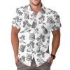 Cute Cat Print Hawaiian Shirt, Vintage Cat Short Sleeve Button Shirt, Summer Gifts, Birthday Gifts