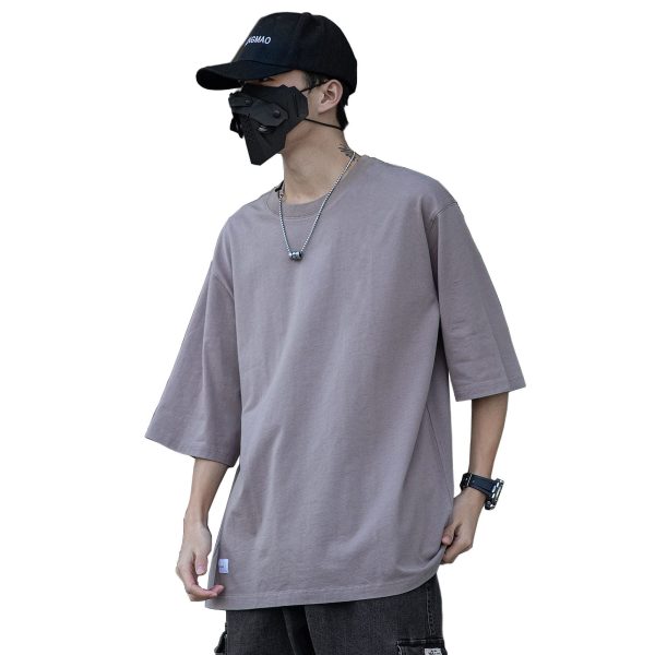 Techwear Shirt Plus Size Half Sleeves Mens Cyberpunk Streetwear Hip Hop Joker Women Fabric Cotton T-Shirts