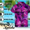 Men's Surfing-Shirt Short-Sleeve Casual-Button-Down Hawaii-Vacation Palms Sunset