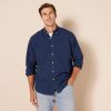 Men's Long Sleeve Shirts Casual - Regular-Fit Pocket Oxford