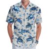 Casual Hawaiian Shirt for Summer, Ocean Animal Short Sleeve Button Down, Tropical Gifts for Summer and Birthdays