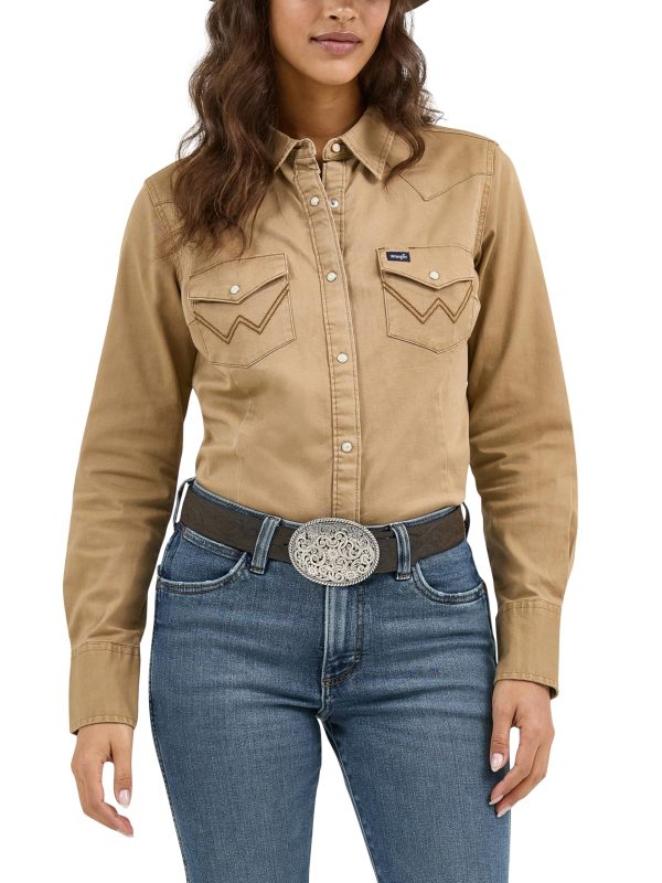 Women's Western Snap Work Long Sleeve Shirt