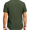 Mens Linen Shirts Short Sleeve Button Down Shirts Wrinkle Free Casual Vacation Beach Summer Tops