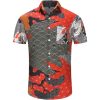 Funky Hawaiian Shirt for Men Palm Beach Shirts Tropical Vacation Clothes