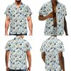 Hawaii Matching Couple Outfits Husband and Wife Clothing Fashionable Mens Casual Shirts Hawaii Dress with Soft Fabric