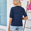 Womens 2025 Short Sleeve Crochet Summer Cardigan Cropped Button Sweater Lightweight Shrug for Dress