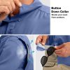 Men's Fishing Shirts with Zipper Pockets UPF 50+ Lightweight Cool Short Sleeve Button Down Shirts for Men Casual Hiking