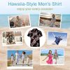 Funny Bacon I Love Bacon Men's Button Down Shirts Short Sleeve Casual Shirts Summer T-Shirt Top for Vacation Wedding