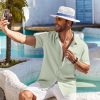 Shirts for Men Short Sleeve Button Down Shirt Casual Summer Beach Shirts