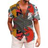 Funky Hawaiian Shirt for Men Palm Beach Shirts Tropical Vacation Clothes