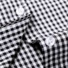 Womens Plaid Dress Shirts Long Sleeve Button Down Wrinkle-Free Stretch Solid Casual Work Office Blouse Top