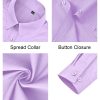 Womens Button Down Shirt Long Sleeve Dress Shirts Stretch Solid Work Blouse Collared Shirts for Business Office