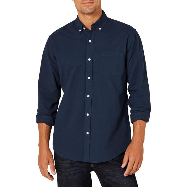 Men's Long Sleeve Shirts Casual - Regular-Fit Pocket Oxford