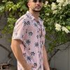 Mens Hawaiian Shirt Short Sleeve Button Down Shirts Tropical Floral Summer Beach Shirts