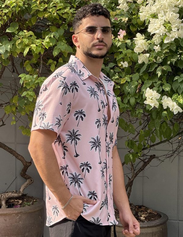 Mens Hawaiian Shirt Short Sleeve Button Down Shirts Tropical Floral Summer Beach Shirts