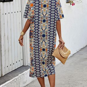 Women's 2 Piece Outfits Summer Half Sleeve Tropical Kimono Top and Shorts Set