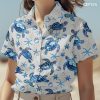 Casual Hawaiian Shirt for Summer, Ocean Animal Short Sleeve Button Down, Tropical Gifts for Summer and Birthdays