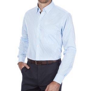 Men's Dress Shirt Regular Fit Pinpoint Stripe