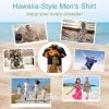 African Pretty Women Mens Hawaiian Shirt Short Sleeve Button Down Shirts Summer Casual Beach Top