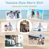 Western Vintage Denim Style Men's Dress Shirts Long Sleeve Golf Shirts Casual Button Down T-Shirt for Athletic Business