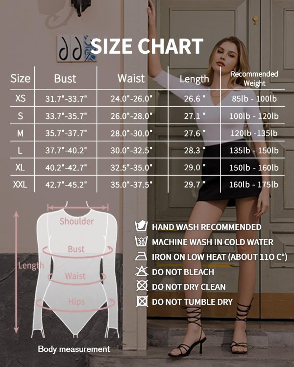 Half Sleeve Bodysuit V Neck Bodysuit Shirts for Women