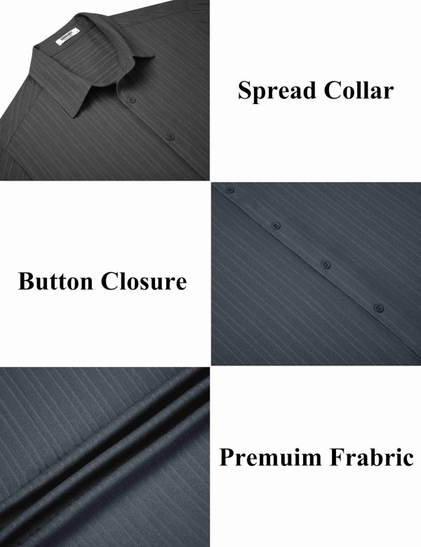 Men's Casual Button Down Shirts Short Sleeve Textured Summer Beach Shirts