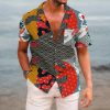 Funky Hawaiian Shirt for Men Palm Beach Shirts Tropical Vacation Clothes