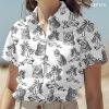 Cute Cat Print Hawaiian Shirt, Vintage Cat Short Sleeve Button Shirt, Summer Gifts, Birthday Gifts