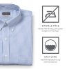 Men's Dress Shirt Regular Fit Pinpoint Stripe