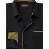 Mens Dress Shirts Long Sleeve Dress Shirts for Men Inner Contrast Button Down Casual Shirts for Men Big and Tall
