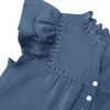 Women's V Neck Lace Crochet Shirts Button Down Short Sleeve Casual Blouse Tops
