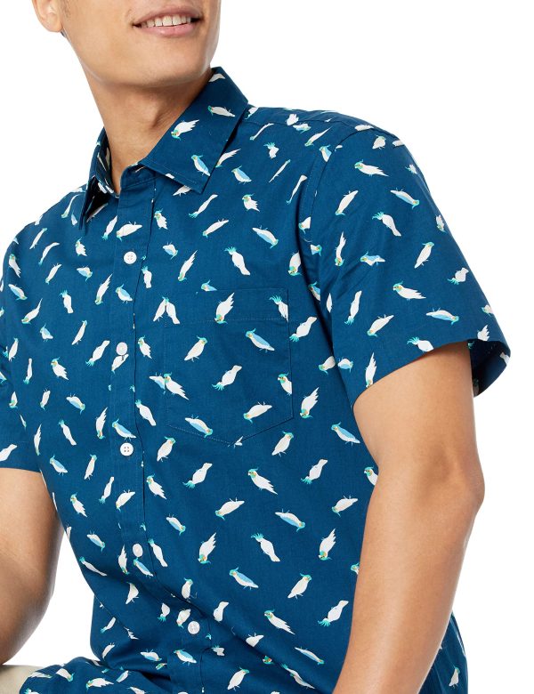 Slim-Fit Men's Short Sleeve Button Down Shirt