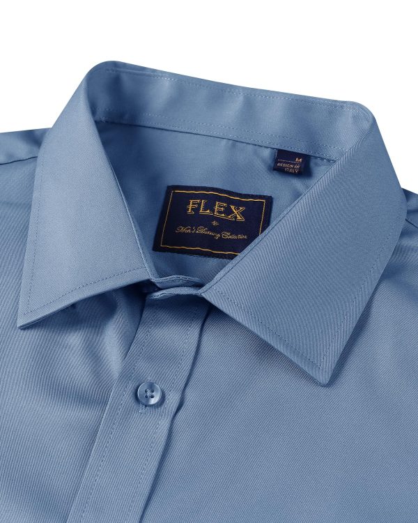 Mens Short Sleeve Dress Shirts Wrinkle Free Solid Casual Button Down Shirts with Pocket