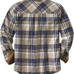 Men's Buck Camp Flannel, Long Sleeve Plaid Button Down Casual Shirt, Corduroy Cuffs